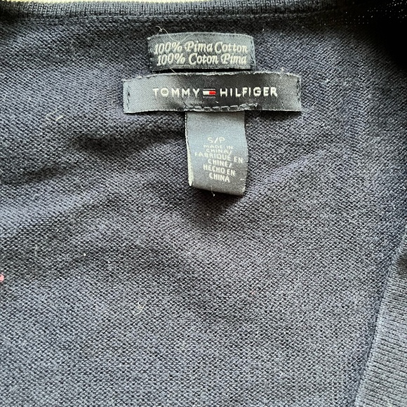Tommy Hilfiger Women's V-Neck Argyle Sweater - Size S - Picture 3 of 4